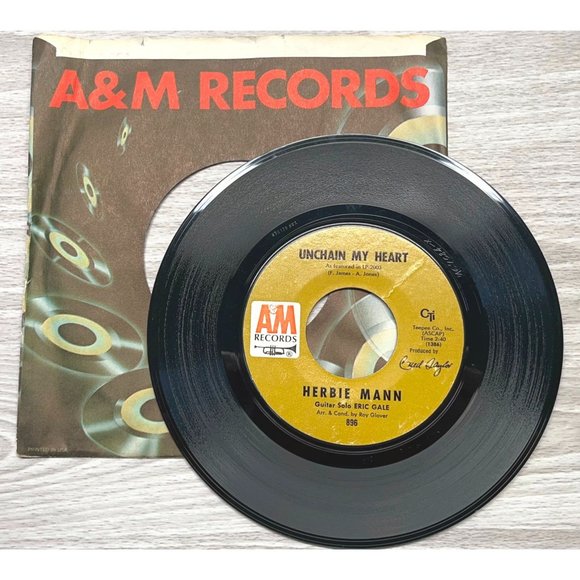 Herbie Mann Unchain My Heart / Glory of Love 45 Pop Record NM - Picture 2 of 4